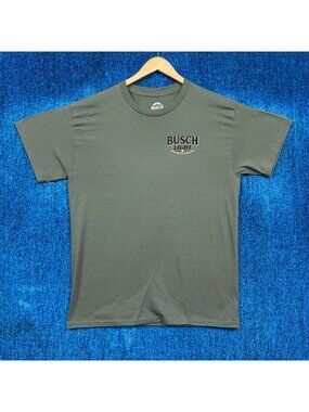 Busch Light Beer Bass Green T-Shirt Size Large